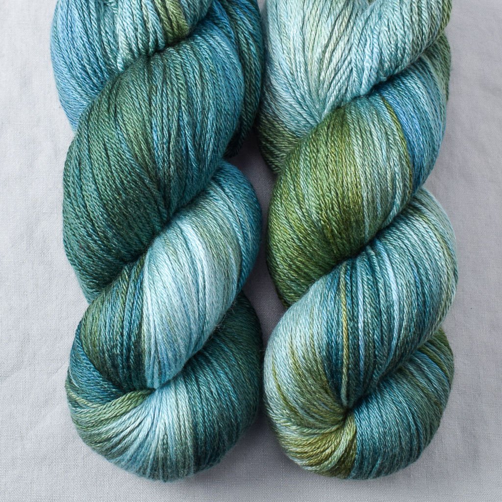 Blue Dasher - Miss Babs Big Silk wool and silk blend yarn