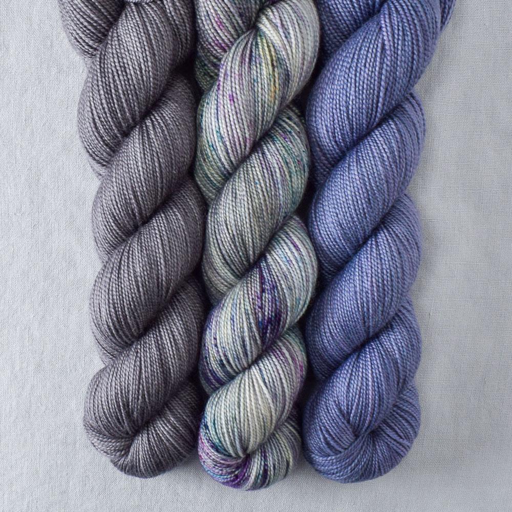 Blue Mussel, Mind Games, Oxidized Silver - Miss Babs Yummy 2-Ply Trio