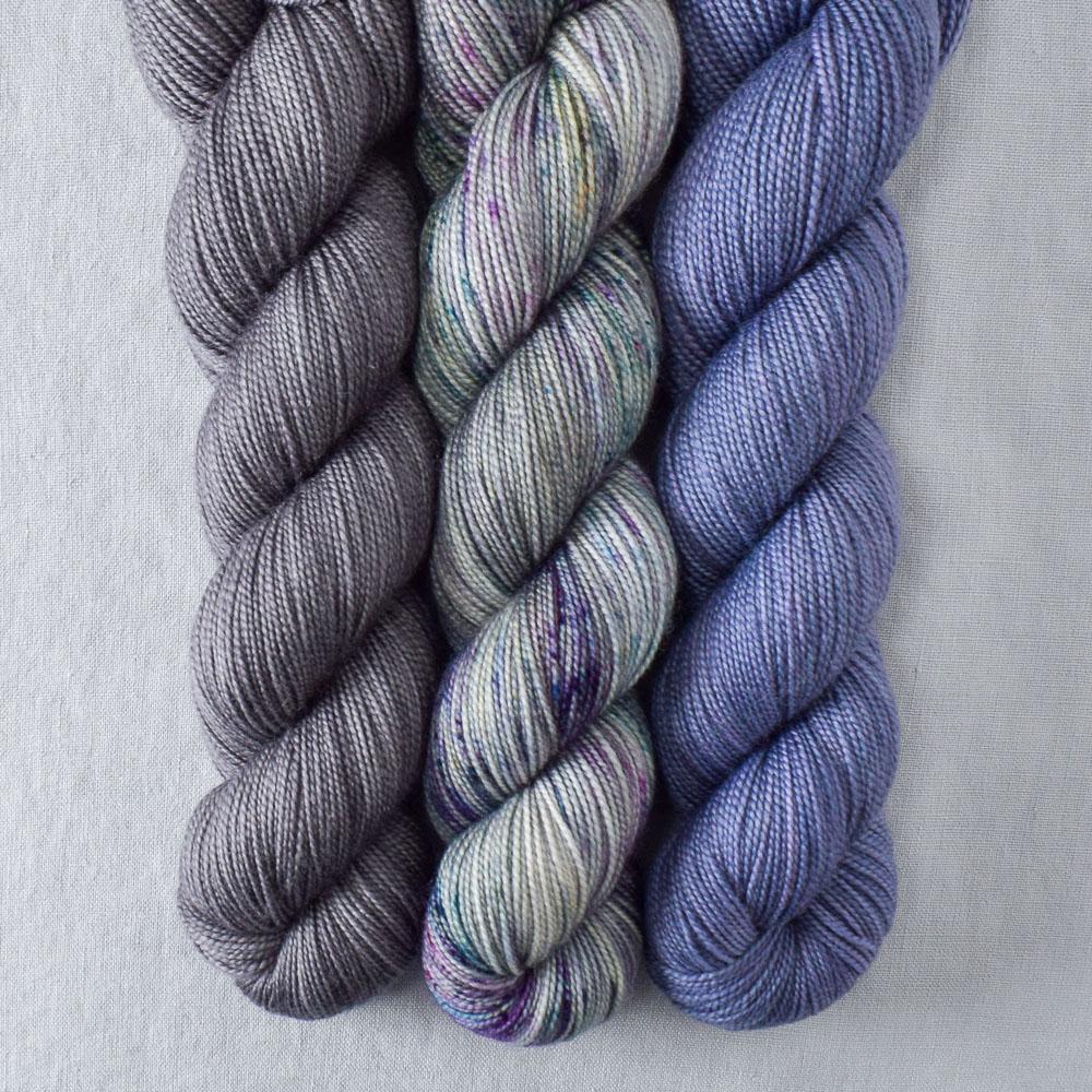 Blue Mussel, Mind Games, Oxidized Silver - Miss Babs Yummy 2-Ply Trio