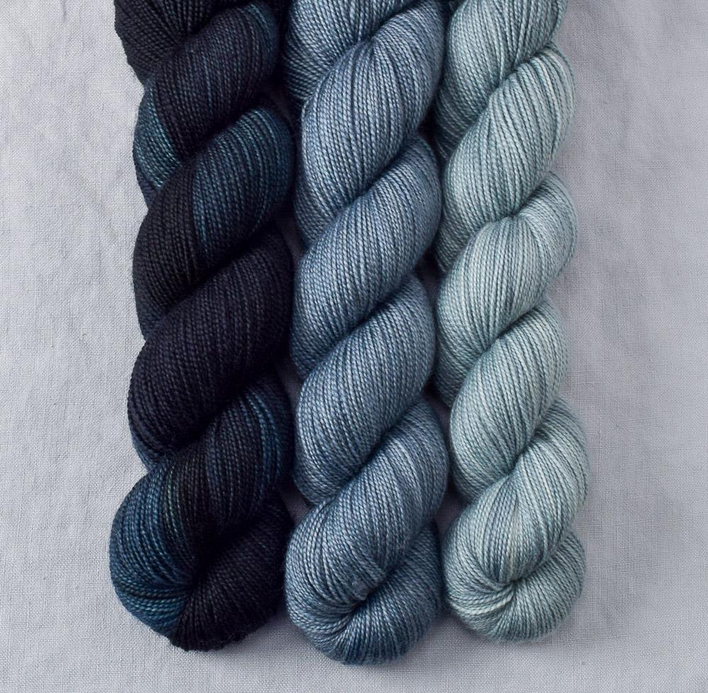 Blue Slate, Nebula, Oregon Mist - Miss Babs Yummy 2-Ply Trio
