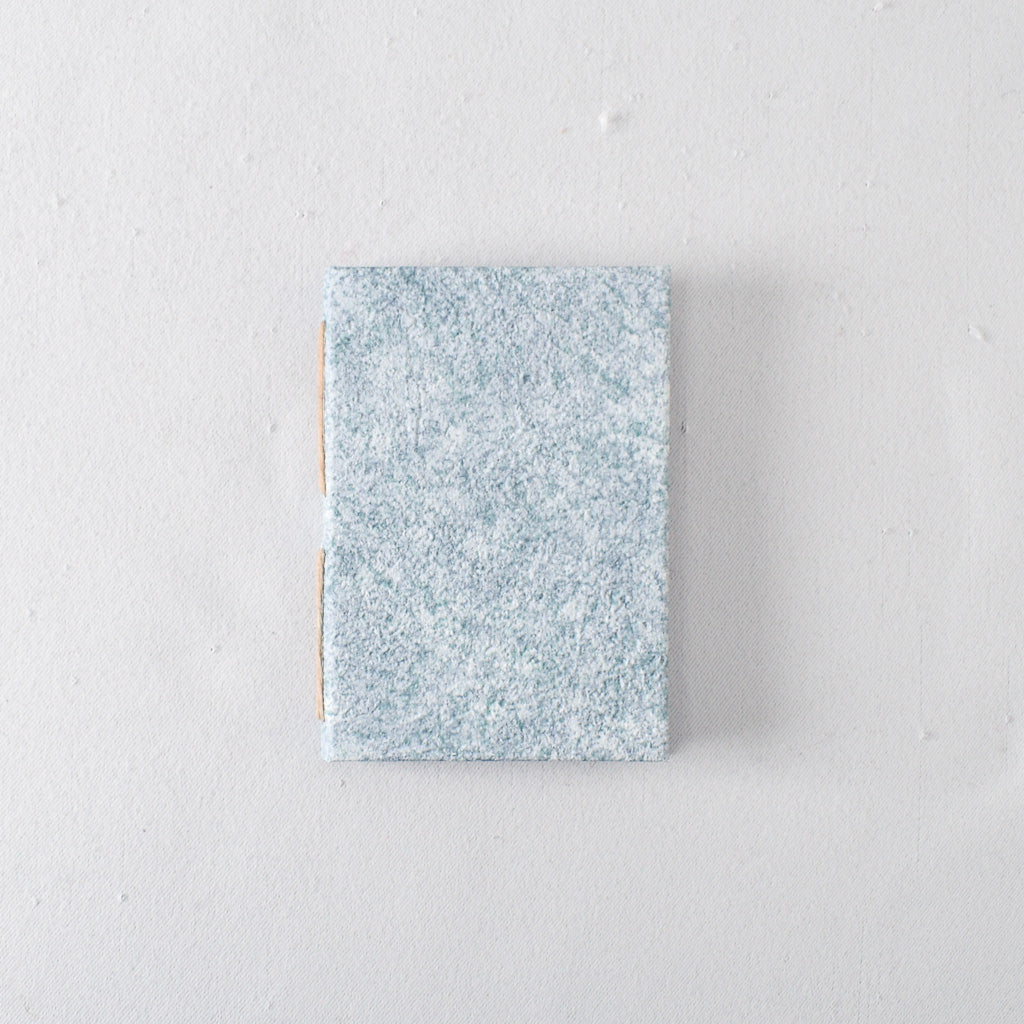 Pocket Handmade Journal with Blue Textured Cover