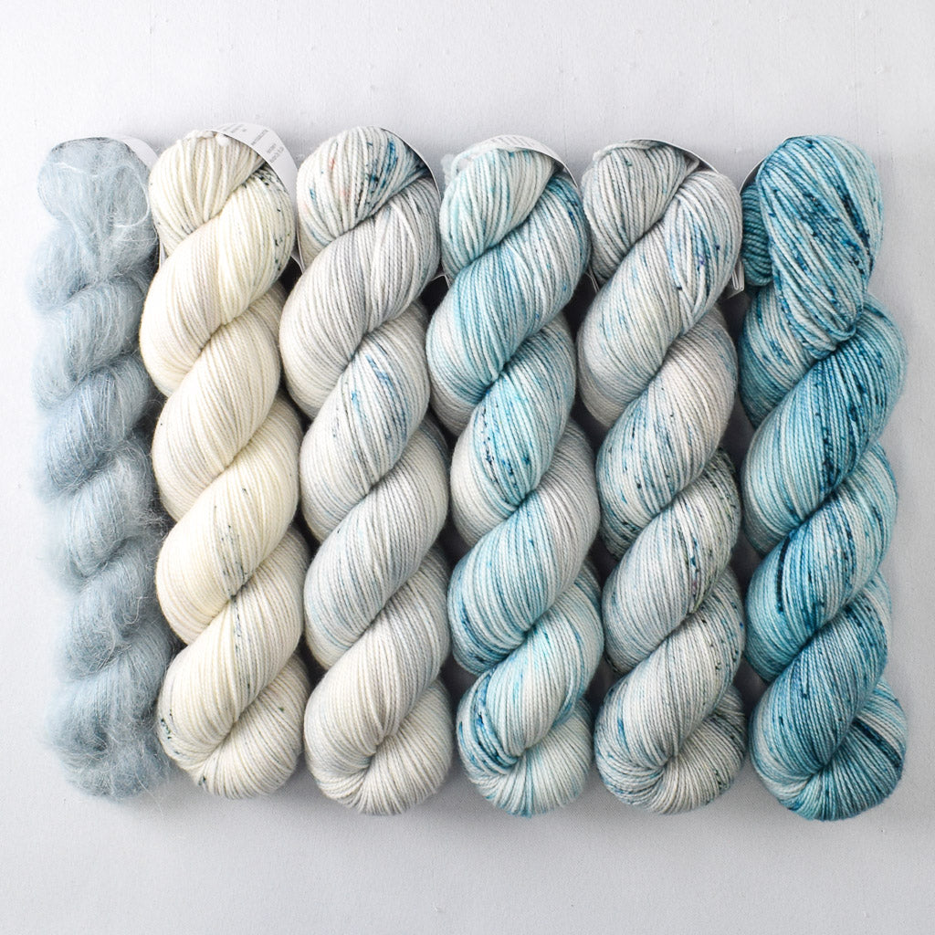 Blue with Flounce - Miss Babs Lace and Fade Boxy Set