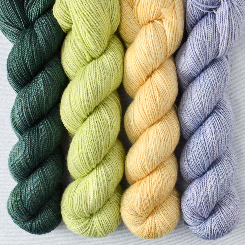 Brammo Bay, Goldfinch, Hydrangea, Wheaten - Miss Babs Yummy 2-Ply Quartet