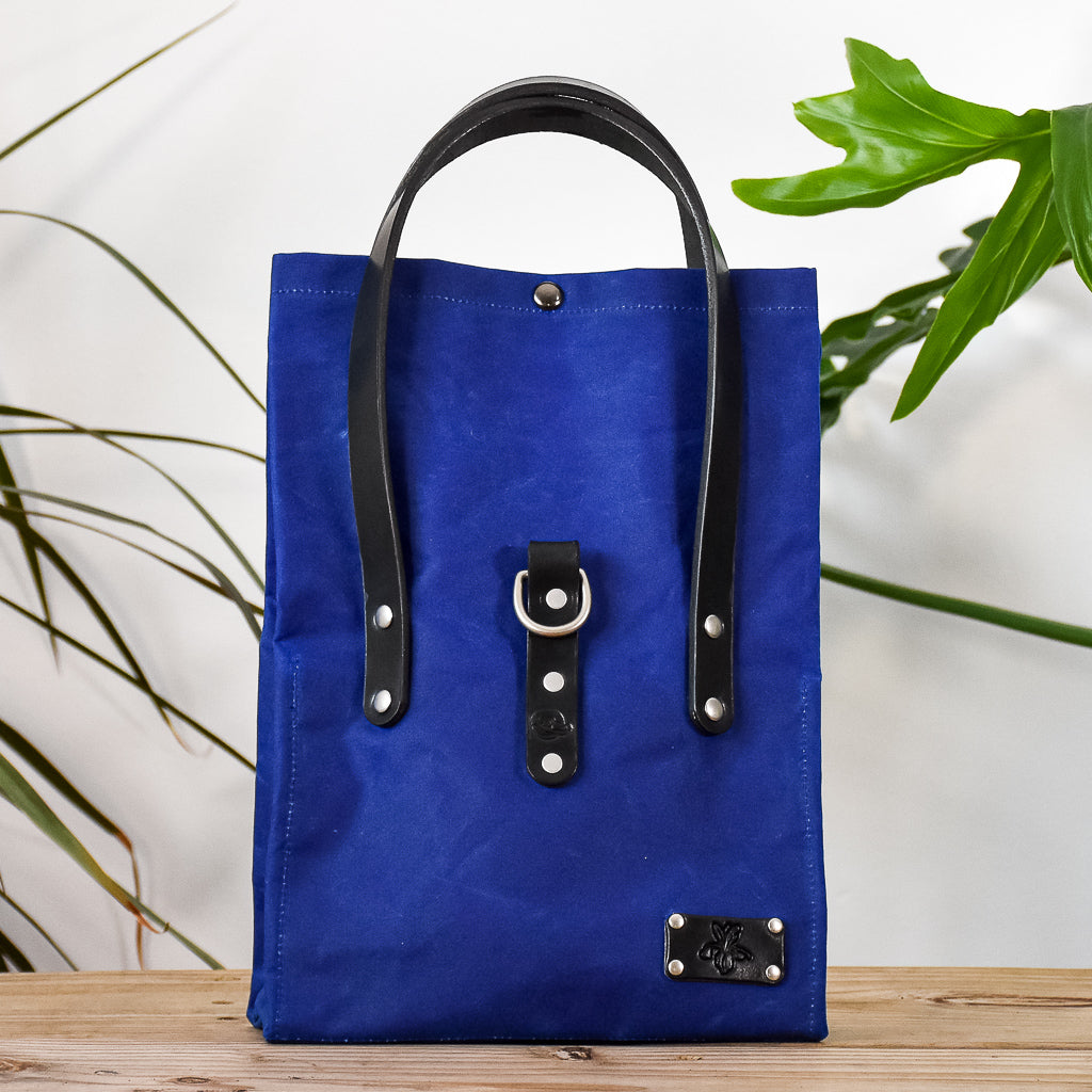 Cobalt Bag No. 2 with Black Leather - On the Go Bag