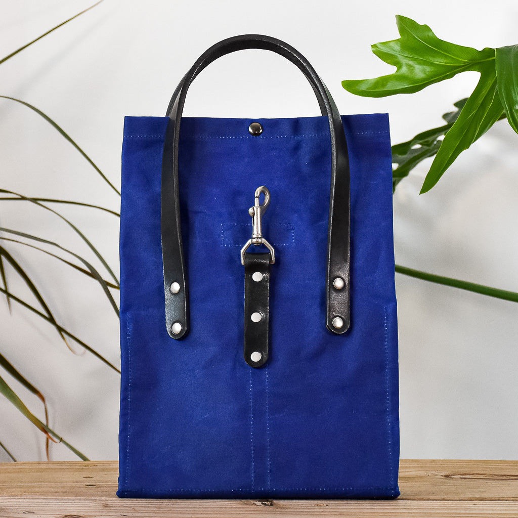 Cobalt Bag No. 2 with Black Leather - On the Go Bag