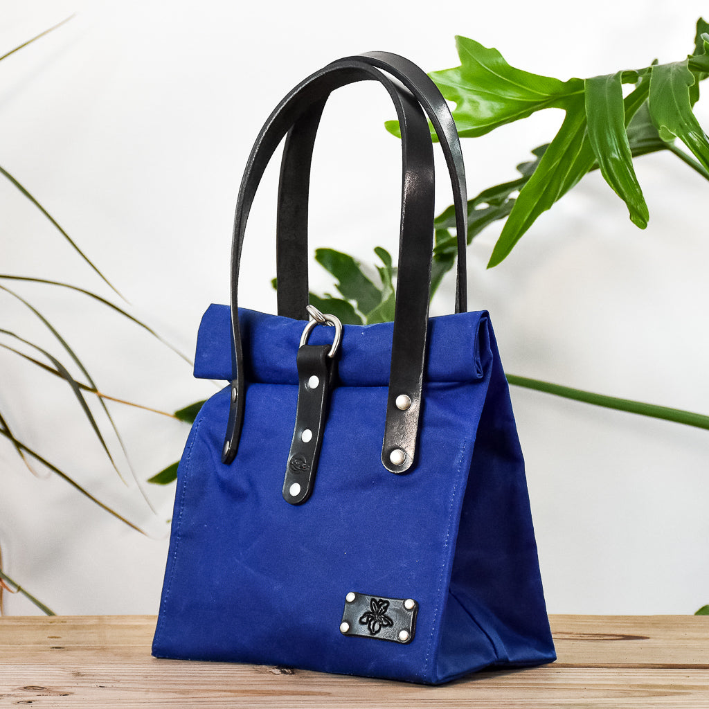 Cobalt Bag No. 2 with Black Leather - On the Go Bag