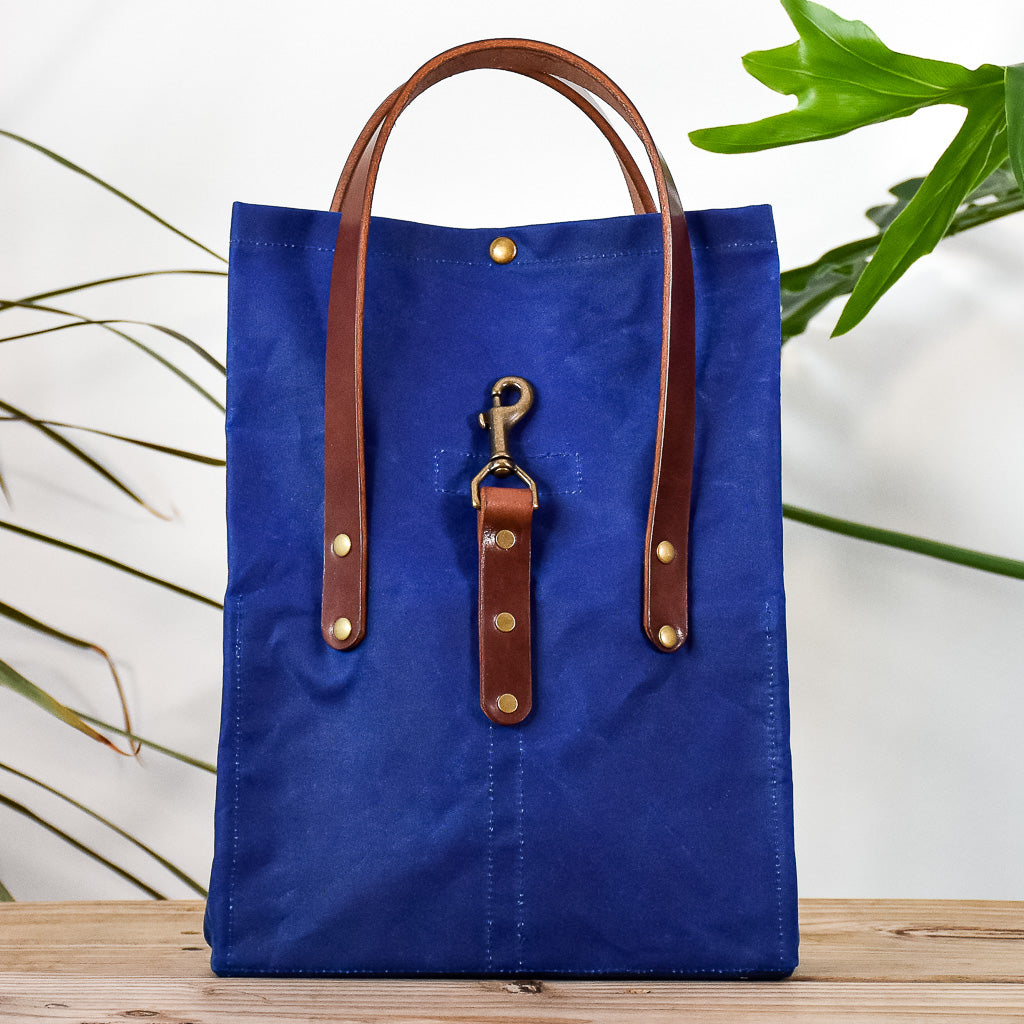 Cobalt Bag No. 2 with Brown Leather - On the Go Bag