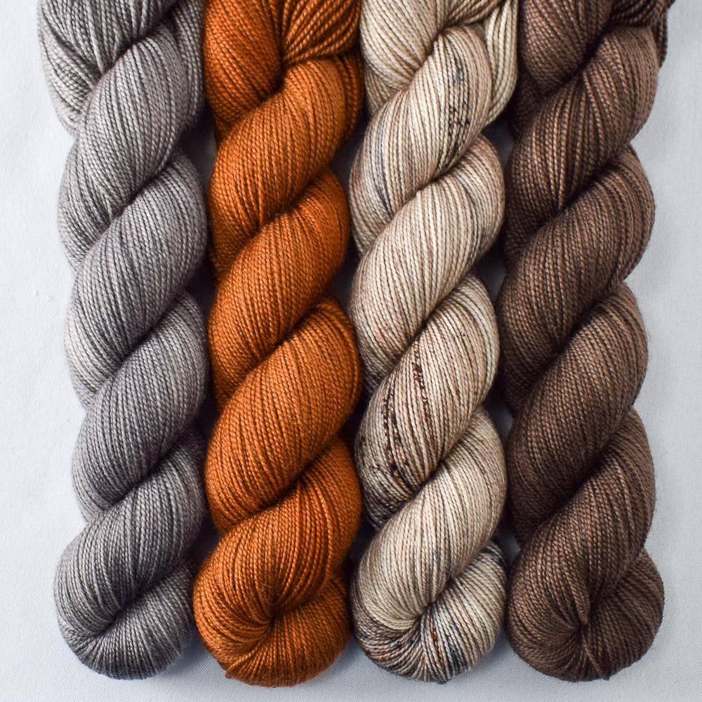 Bruin, Enif, Roasted Pumpkin, Rock Sparrow - Miss Babs Yummy 2-Ply Quartet