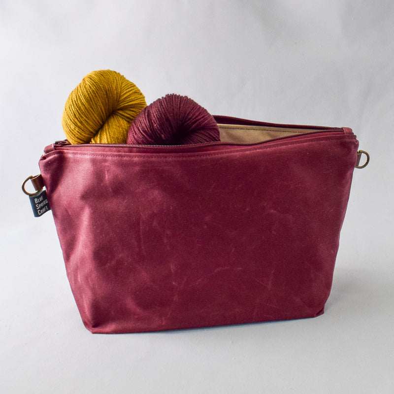 Burgundy Bag No. 5 - The Large Zip Project Bag