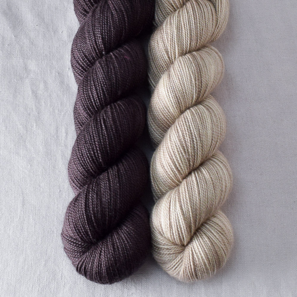 Cacao, Coastal Fog - Miss Babs 2-Ply Duo