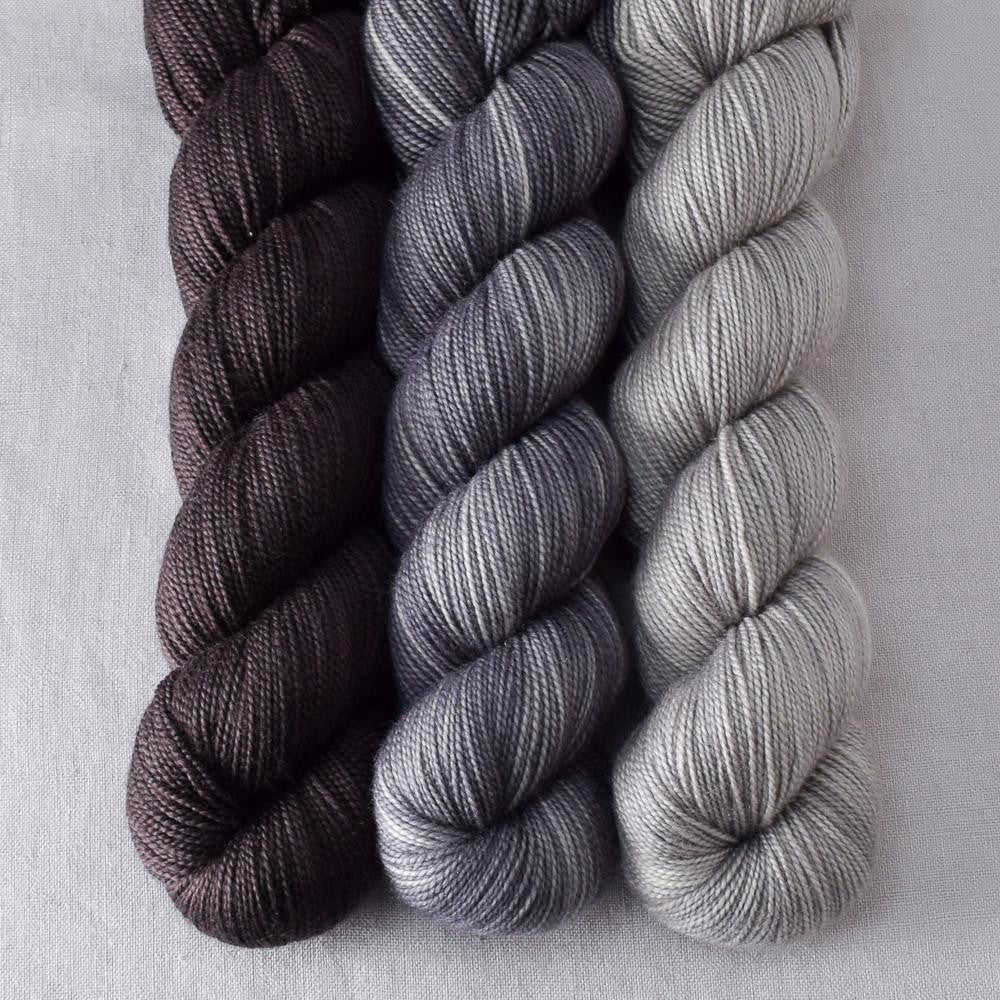 Cacao, Oxidized Silver, Oyster - Miss Babs Yummy 2-Ply Trio
