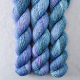 Calming Aura - Miss Babs Estrellita fingering weight superwash merino and Lurex yarn