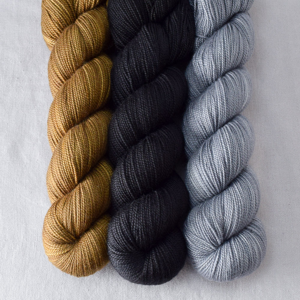 Candied Pecan, Obsidian, Slate - Miss Babs Yummy 2-Ply Trio
