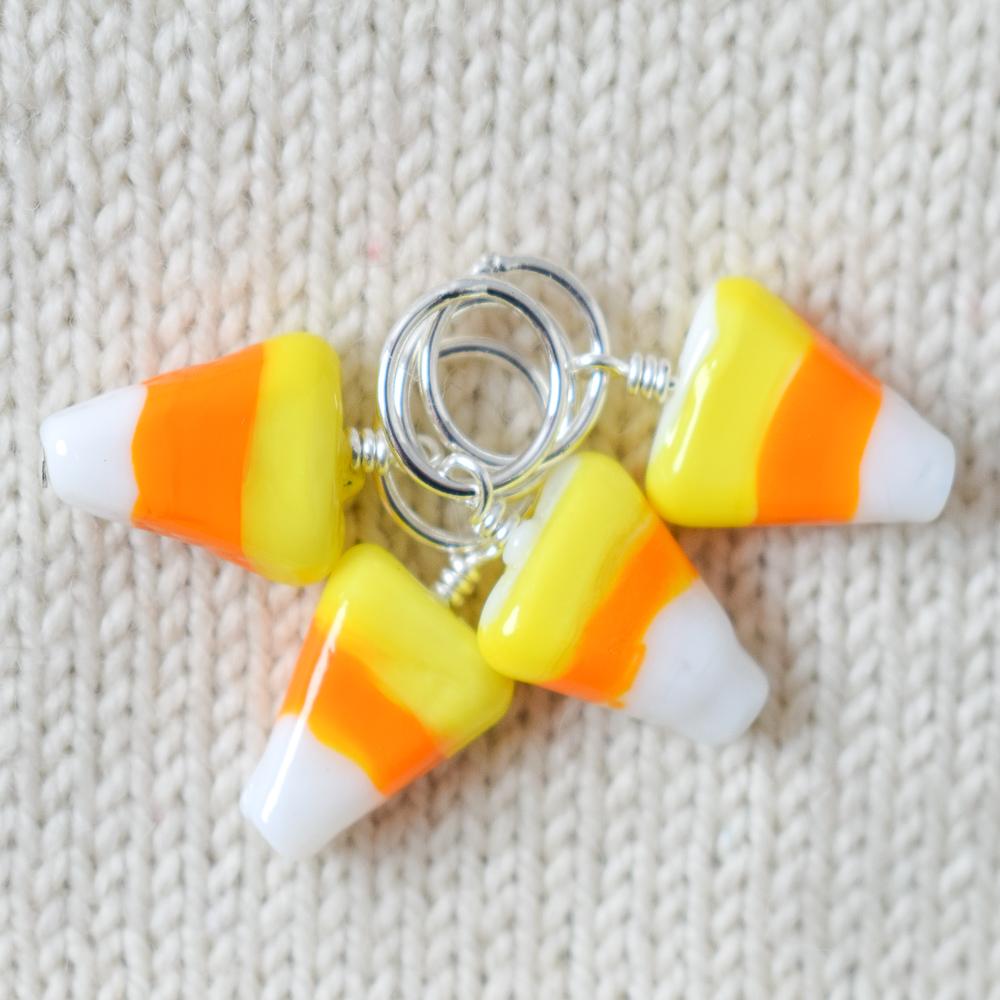 Candy Corn Stitch Markers - Miss Babs Stitch Markers
