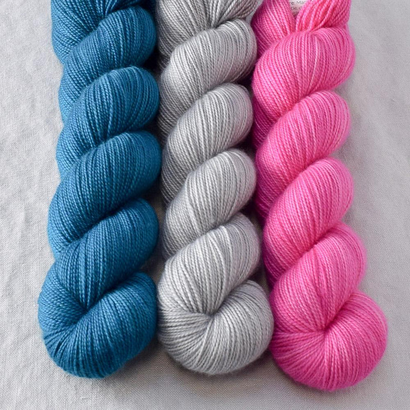 Caph, Quicksilver, Sea Teal - Miss Babs Yummy 2-Ply Trio