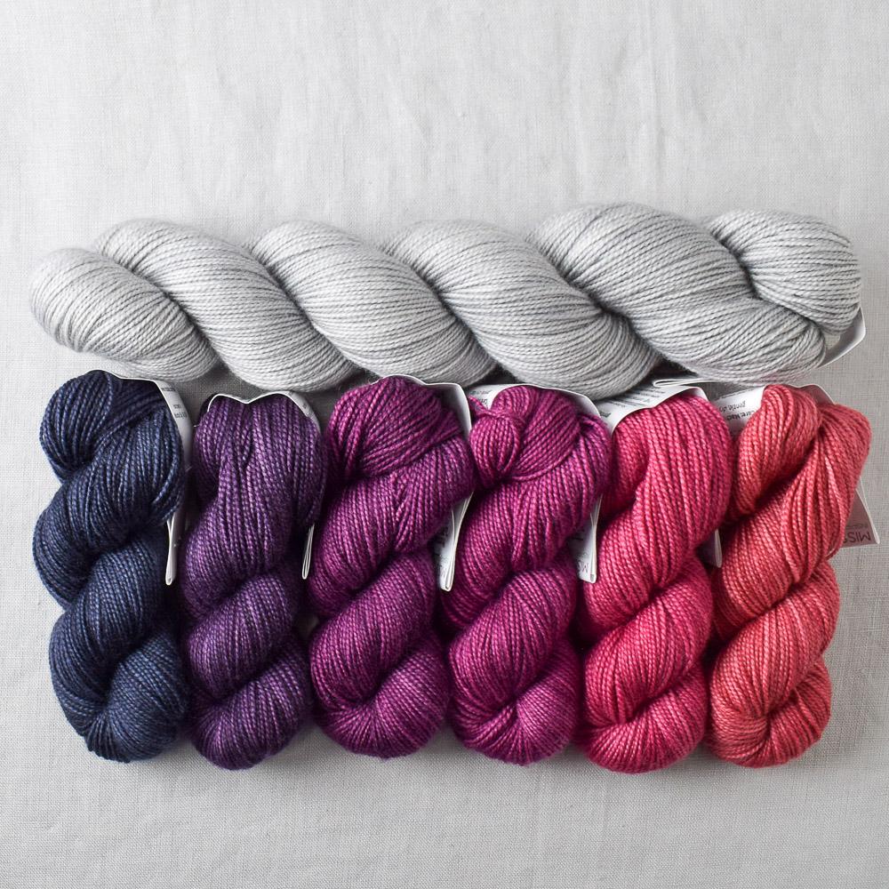 Cascara Gradient Set and Quicksilver Yummy 2-Ply - Shawl Set