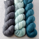 Catbird, Dark Aquarius, Sea Life - Miss Babs Yummy 2-Ply Trio