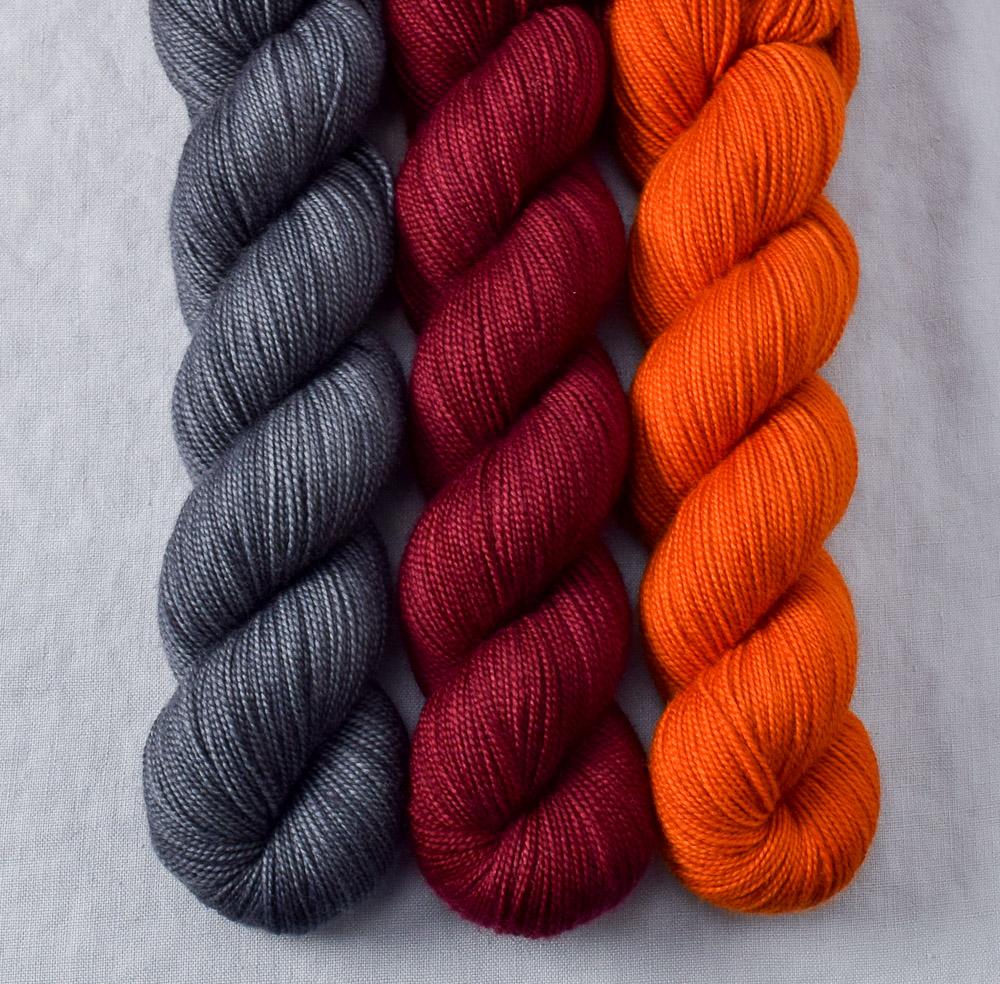 Catbird, Dark Canis Major, French Marigold - Miss Babs Yummy 2-Ply Trio