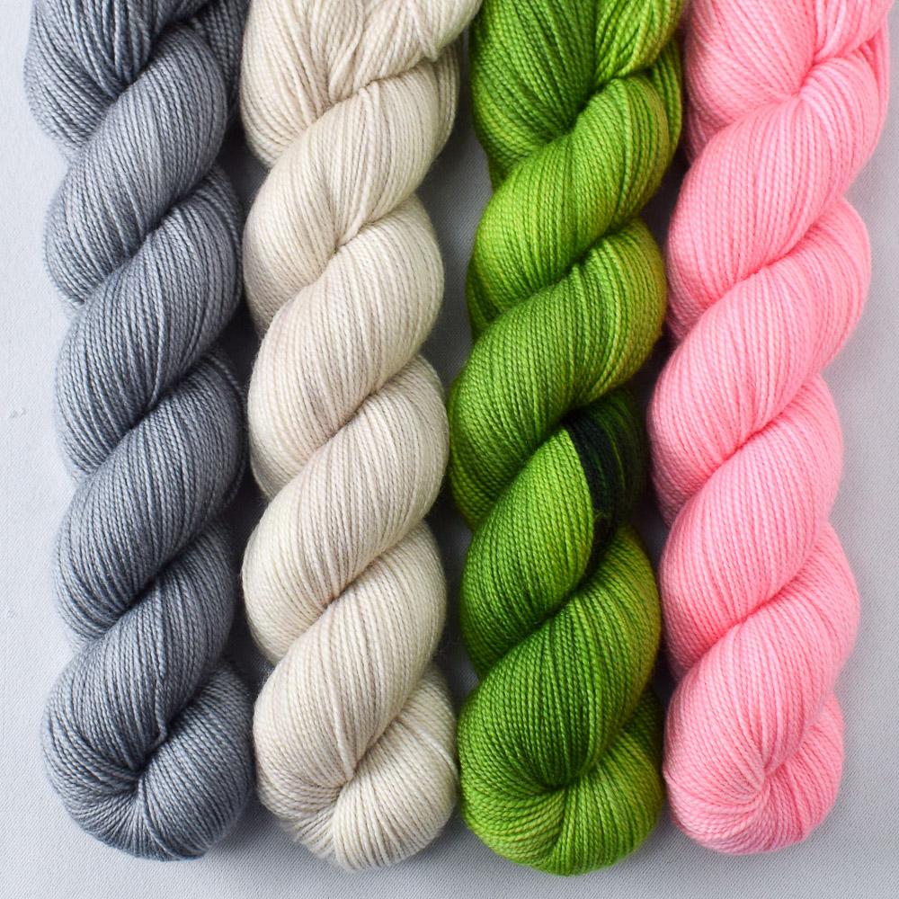 Cats Meow, Dragon's Flight, Plover, Slate - Miss Babs Yummy 2-Ply Quartet