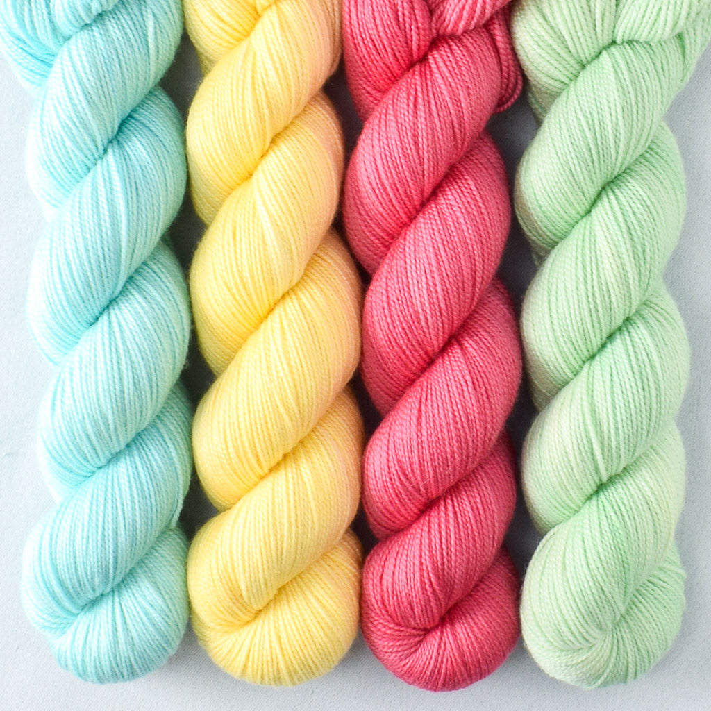Cattitude, Lotus, Walking on Sunshine, Watering Can - Miss Babs Yummy 2-Ply Quartet
