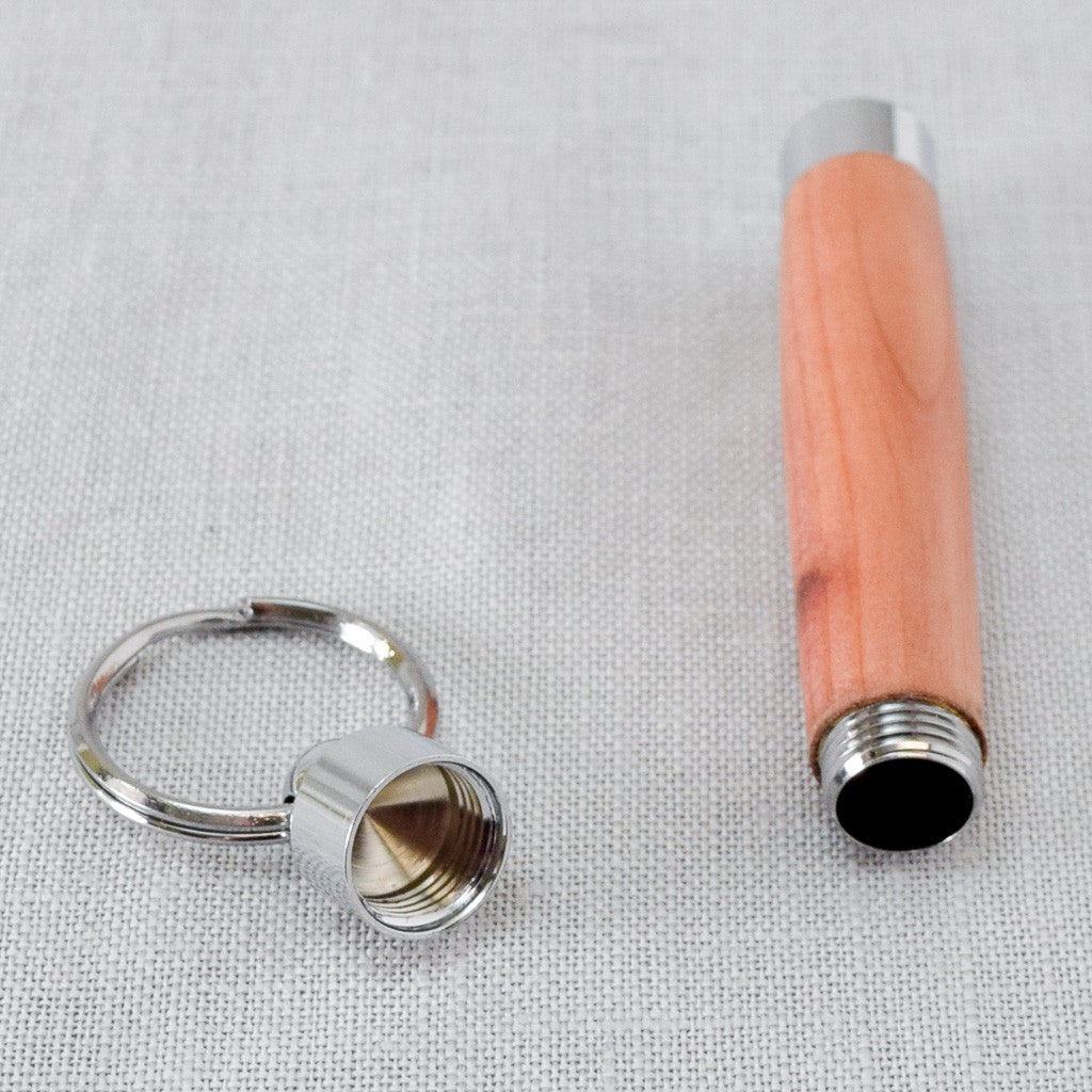 Cedar Hand Turned Darning Needle Holder