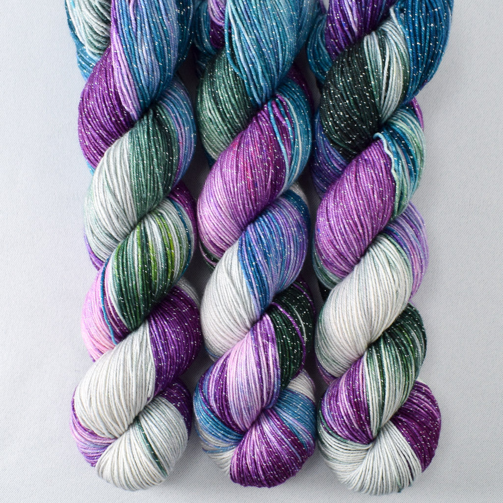 Chances Are - Miss Babs Estrellita fingering weight superwash merino and Lurex yarn