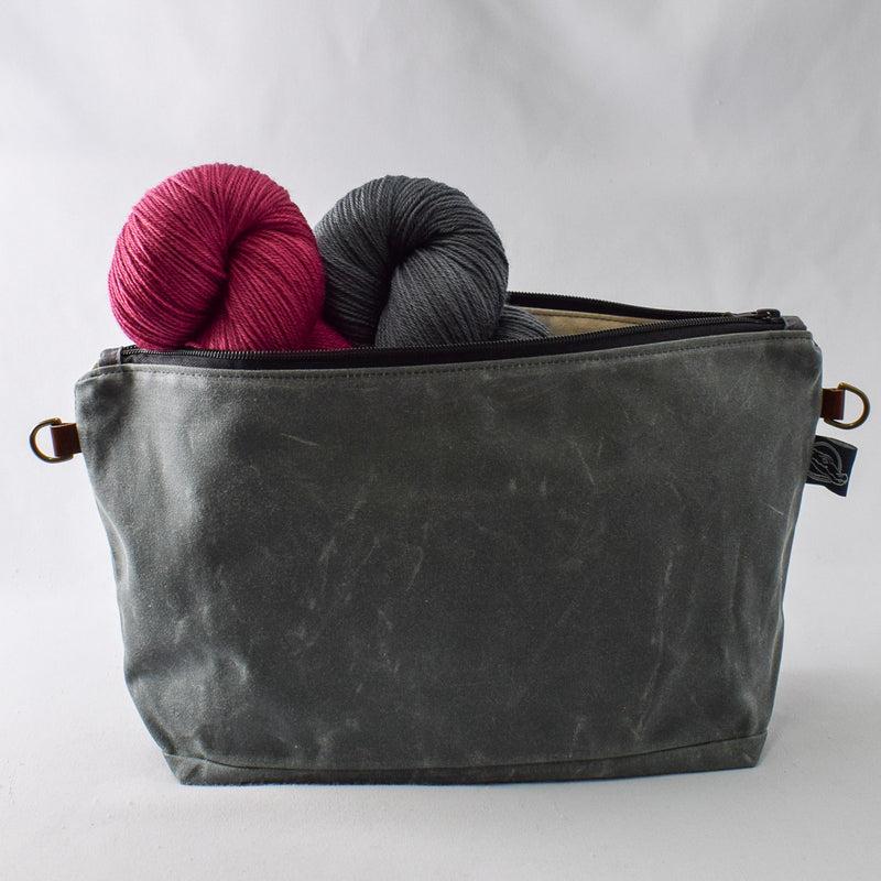 Charcoal Bag No. 5 - The Large Zip Project Bag