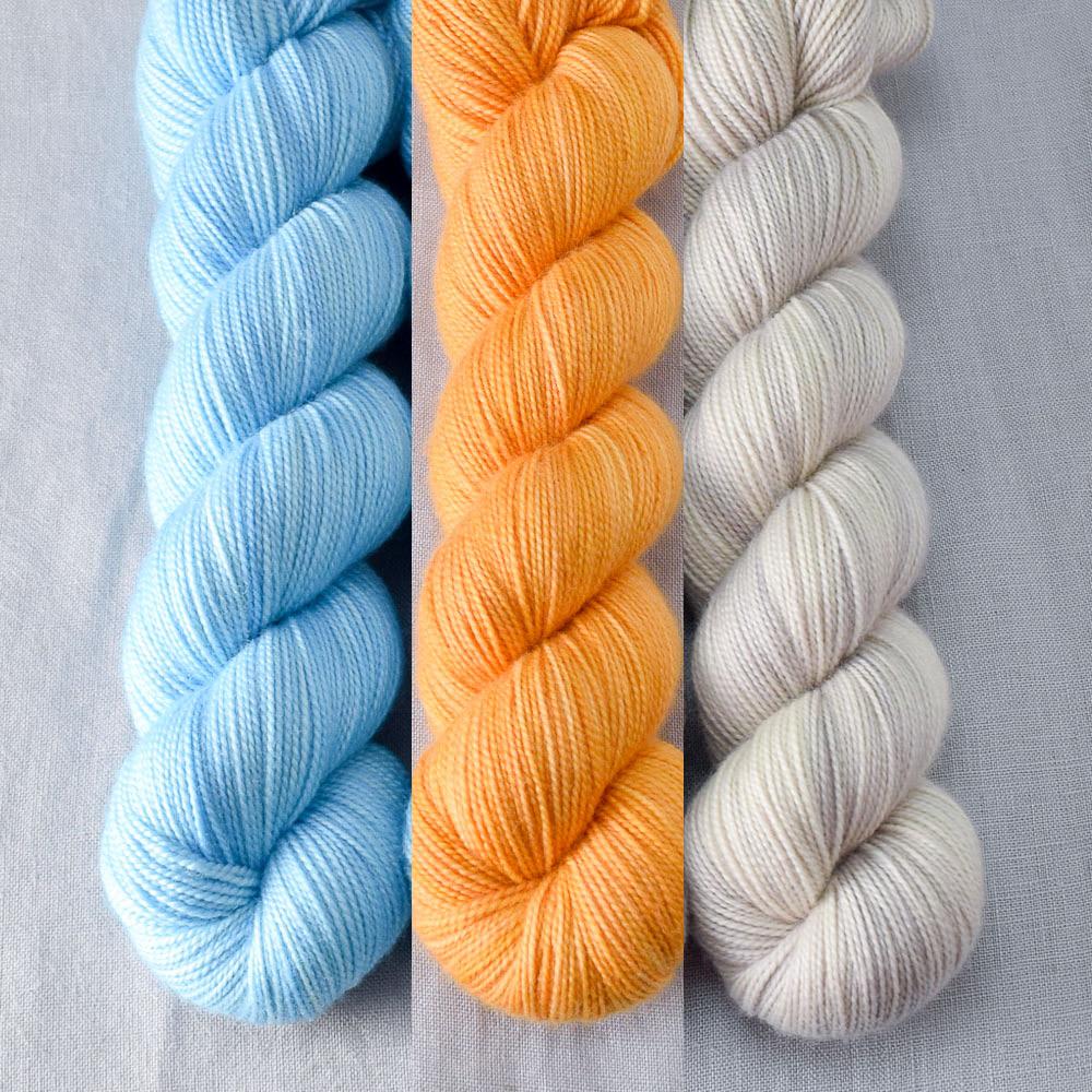 Chirp, Saffron, White Peppercorn - Miss Babs Yummy 2-Ply Trio