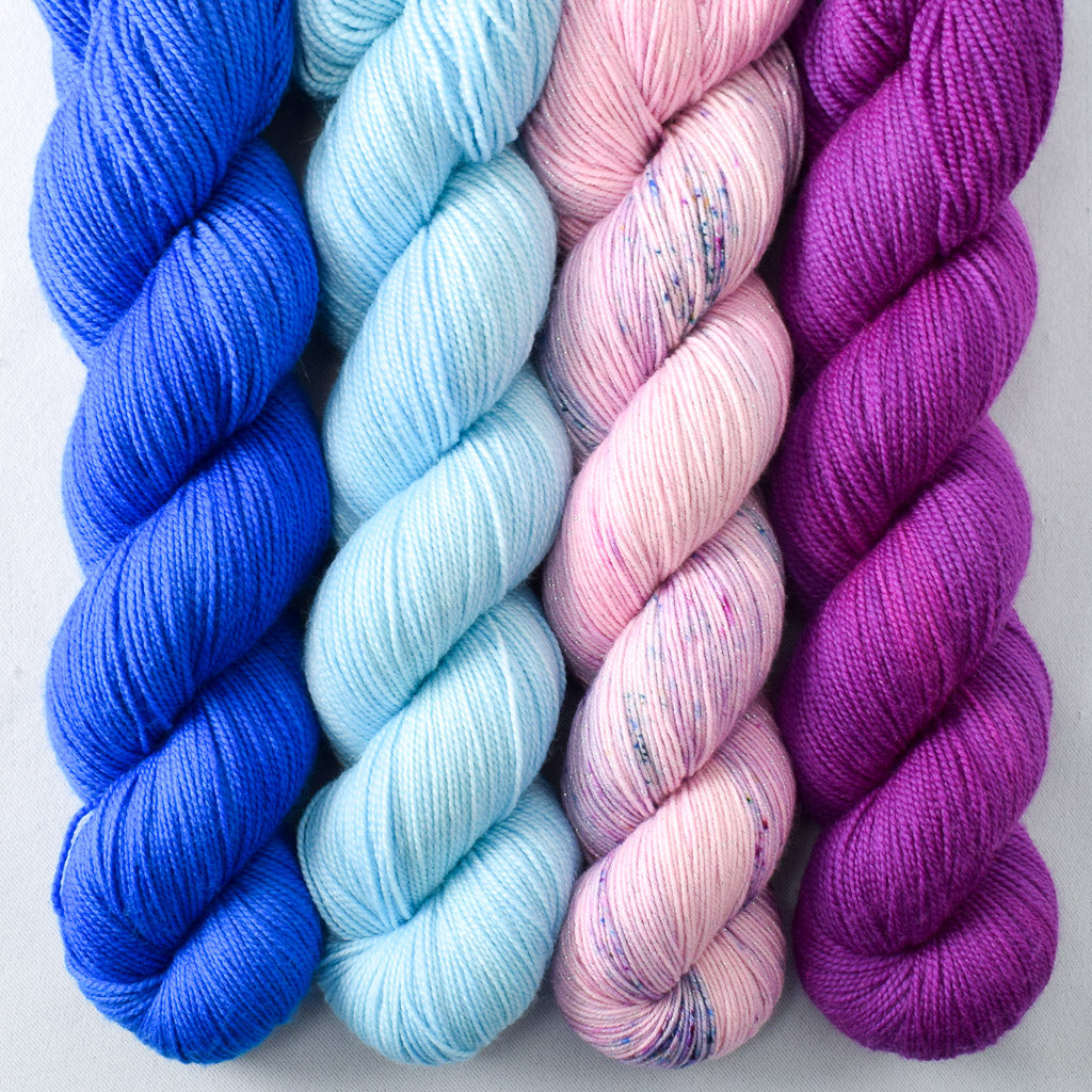 Chirp, Sweet Dreams, Violaceous, ZIng - Miss Babs Yummy 2-Ply and Estrellita Quartet