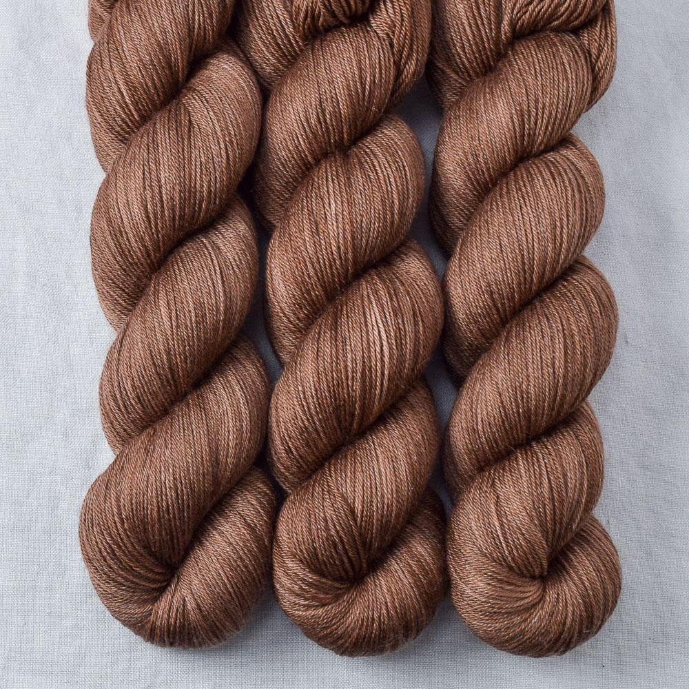 Chocolate - Miss Babs Tarte wool blend sock yarn