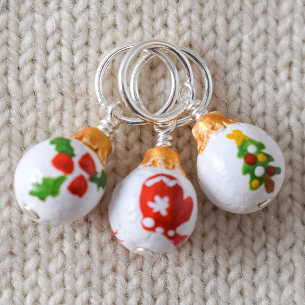 Christmas Ornament Stitch Markers - Miss Babs Stitch Markers