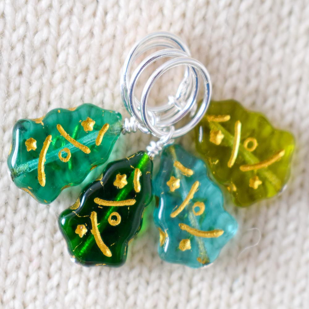 Christmas Tree Stitch Markers Version A - Miss Babs Stitch Markers