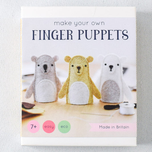 Clara and Macy Bear Finger Puppets Sewing Kit - Miss Babs Notions