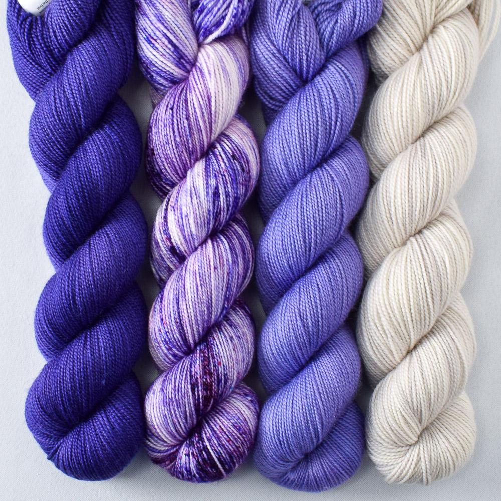 Clematis, Light Clematis, Purple Joy, White Peppercorn - Miss Babs Yummy 2-Ply Quartet