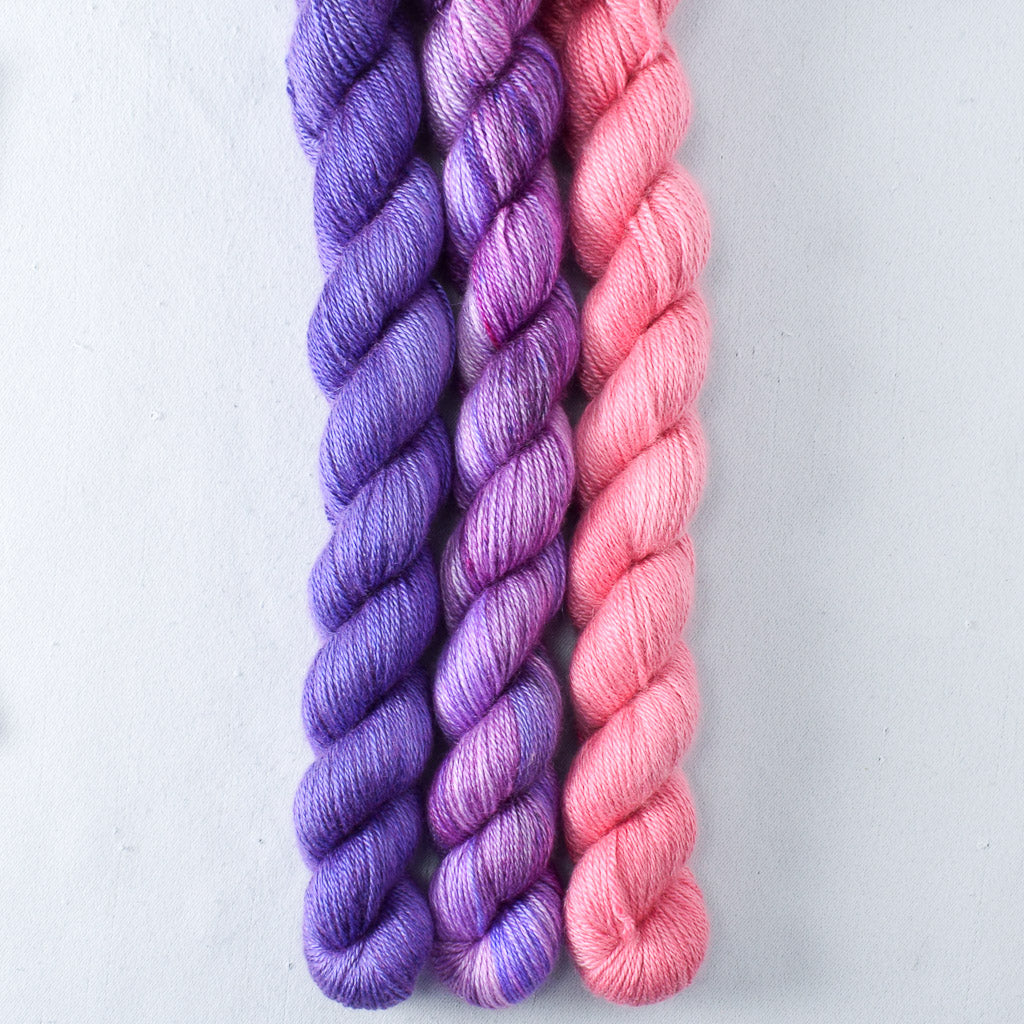 Clematis, Lotus, Purple Mountains - Miss Babs Sojourn Trio