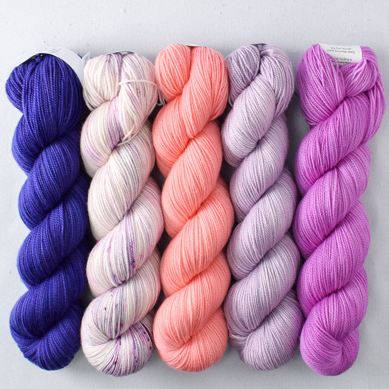 Clematis, Posey, Rhodochrosite, Pleione, Ergosphere - Miss Babs Aurora Cabin Shawl Set