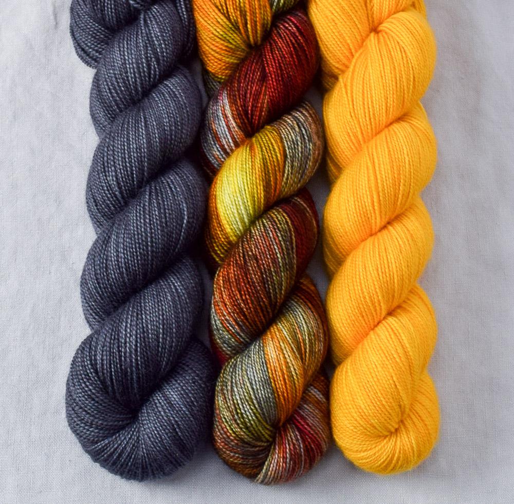 Coal, Helio, Joan of Arc - Miss Babs Yummy 2-Ply Trio