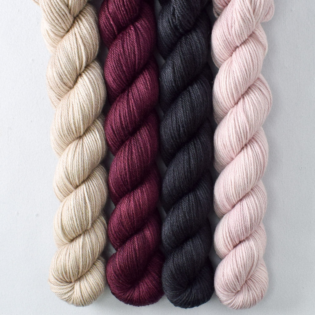 Coastal Fog, Cordovan, Obsidian, Tender - Miss Babs Yowza Mini Quartet