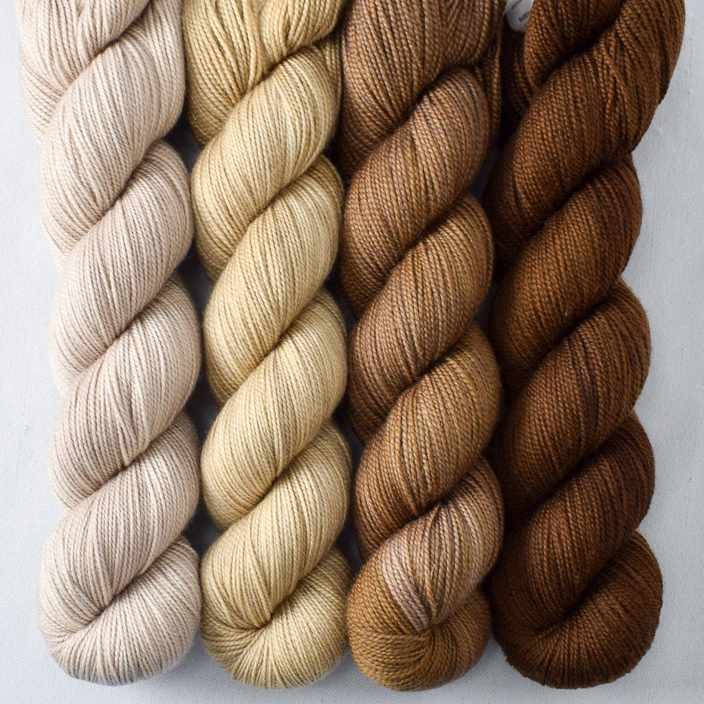 Coastal Fog, Dunes, Frappe, Espresso - Miss Babs Yummy 2-Ply Quartet