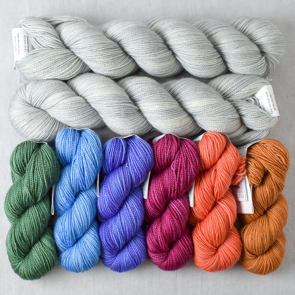 Coastal Highway Gradient and Frozen Yummy 2-Ply - Shawl Set