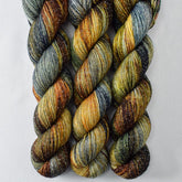 Coffee Break - Miss Babs Estrellita fingering weight superwash merino and Lurex yarn