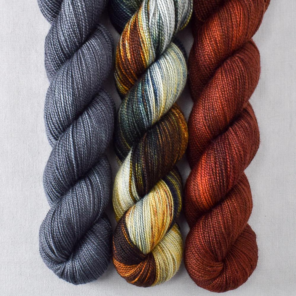 Coffee Break, Pewter, Russet - Miss Babs Yummy 2-Ply Trio
