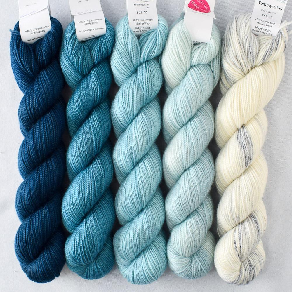 Coos Bay, Forever, Franklin, Magnesite, Zone Out - Miss Babs Shawlography Set