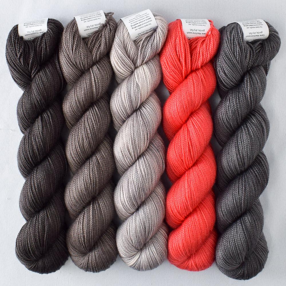 Coral, Dark Pegasus, Field Mouse, Lace Murex, Lycan - Miss Babs Shawlography Set