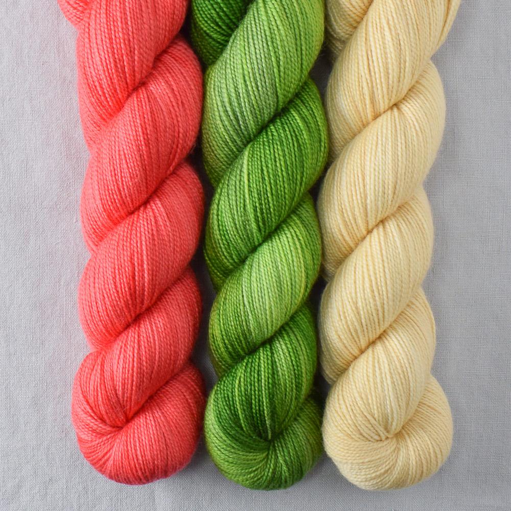 Coral, Dragon's Flight, Wheaten - Miss Babs Yummy 2-Ply Trio