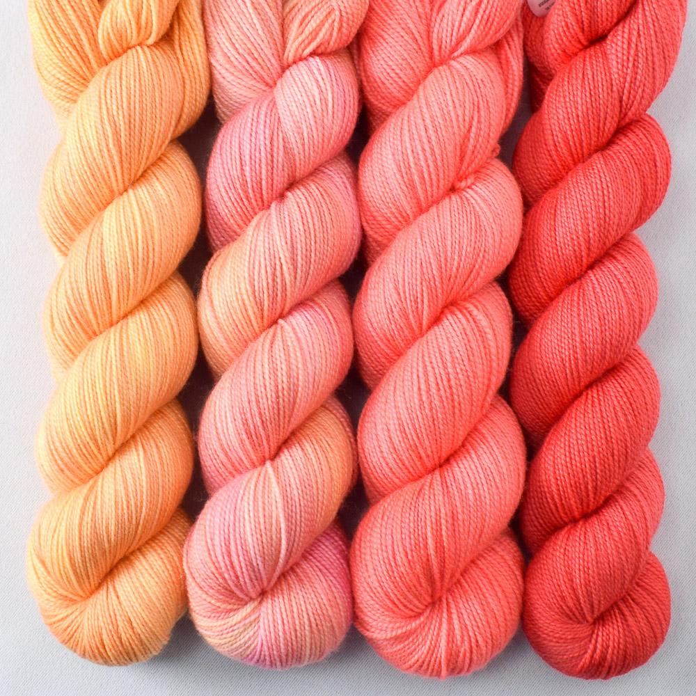 Coral, Eos, Pink Grapefruit, Whitsunday - Miss Babs Yummy 2-Ply Quartet