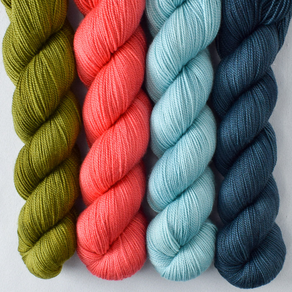 Coral, Forever, Moss, Spiny - Miss Babs Yummy 2-Ply Quartet