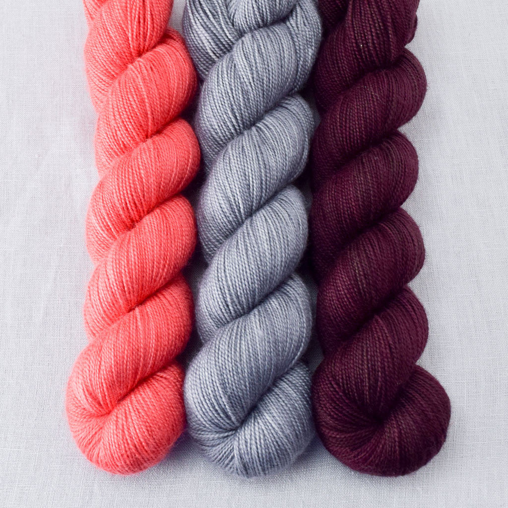 Coral, Mahogany, Slate - Miss Babs Yummy 2-Ply Trio