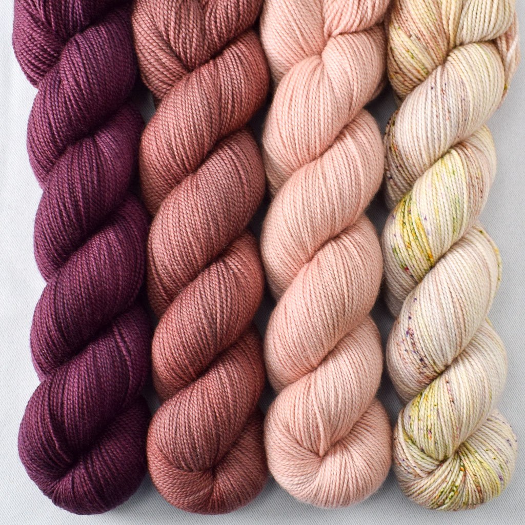 Cordovan, Karabiber, Abiquiu, Sparkling Sand - Miss Babs Yummy 2-Ply Geogradient Set