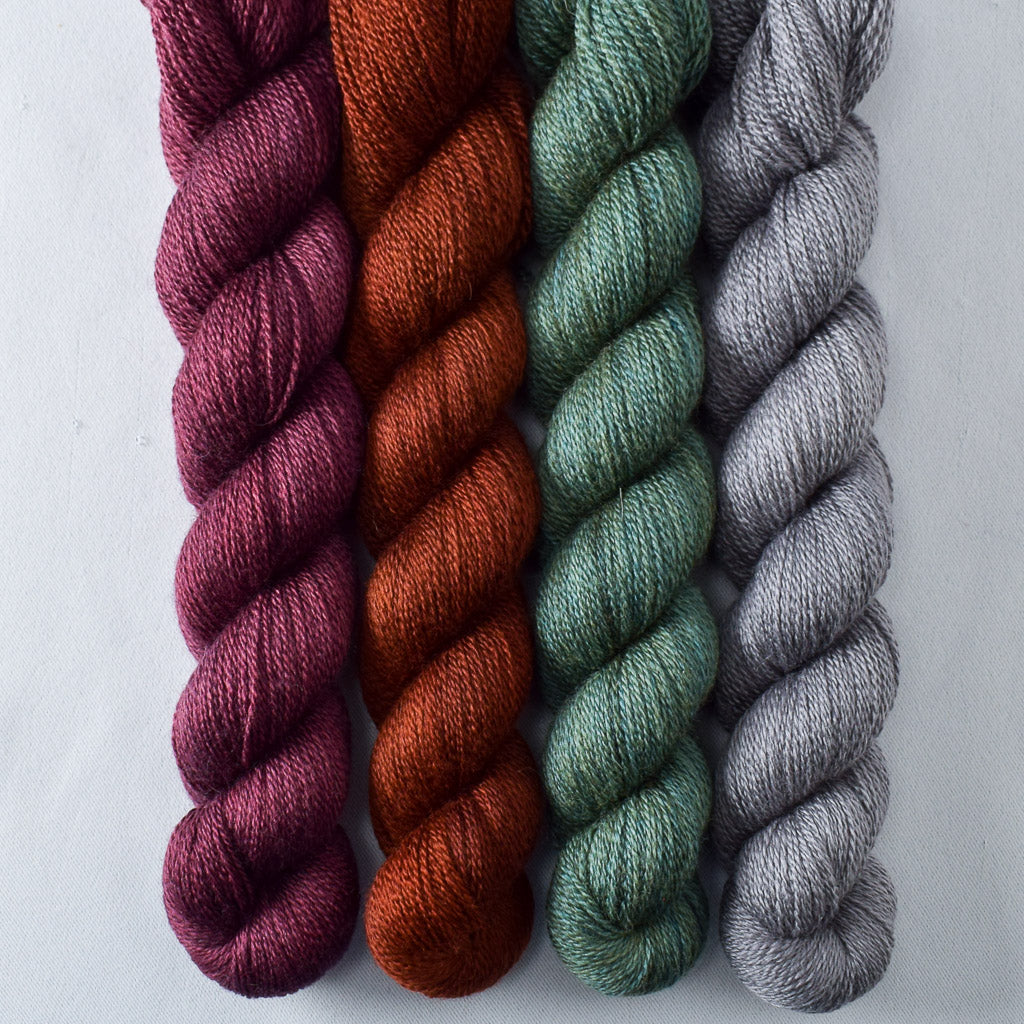 Cordovan, Oxidized Silver, Russet, and Topaz - Miss Babs Yet Quartet